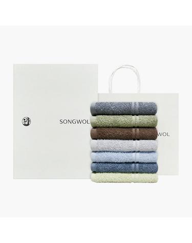 송월타올 호텔수건 데일리 데이라인 110g 2p 선물세트(쇼핑백)