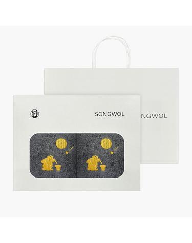 송월타올 추석 명절 금토끼 호텔수건 130g 2매 선물세트(쇼핑백) 기념수건 답례품