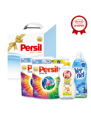 헨켈 선물세트 퍼실 디스크 26개입 2팩+버넬0.9L+프릴700ml