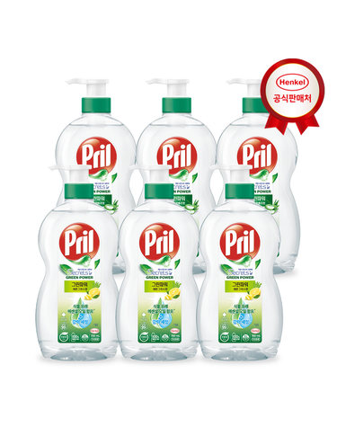 헨켈 주방세제 프릴 그린파워 700ml(용기) x 6개