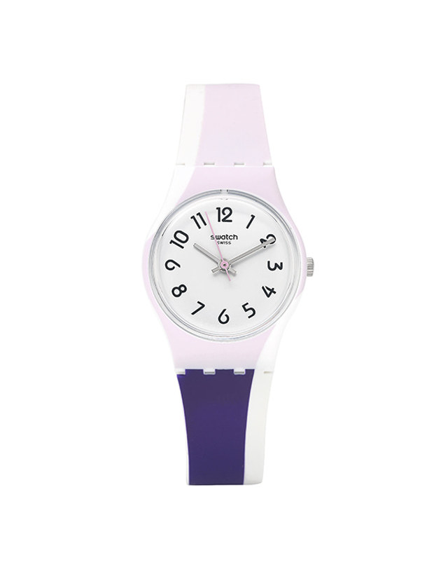 스와치 스와치 LW169 BAU SWATCH PURPLETWIST 여성 우레탄시계 착용컷