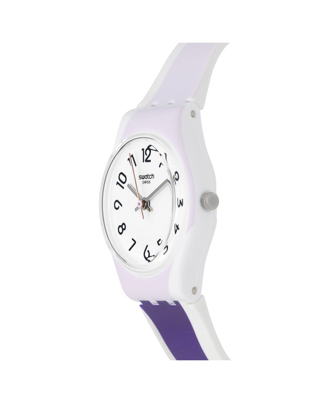 스와치 스와치 LW169 BAU SWATCH PURPLETWIST 여성 우레탄시계 착용컷