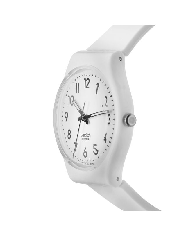 스와치 스와치 SO28W107-S14 NEW CORE JUST WHITE SOFT 여성 우레탄시계 착용컷