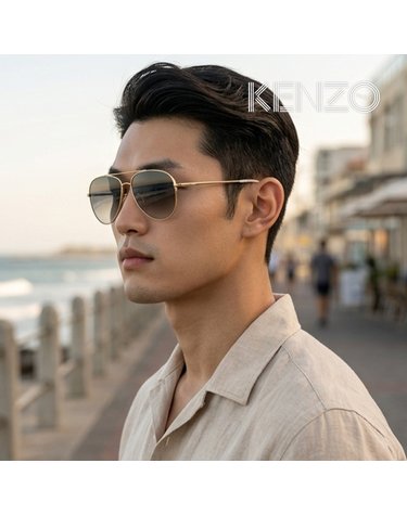 겐조 KZ40094F 30C SG 공식수입 에비에이터 메탈 보잉 남성 여성 명품 선글라스