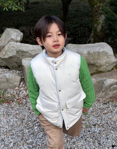 [KIDS NOVA] 리버시블 경량 구스 다운 베스트 블루