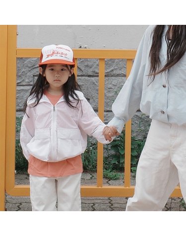 [KIDS] 초경량 바람막이 화이트