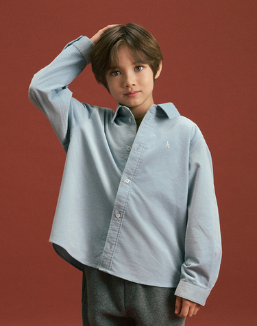 [KIDS] 코듀로이 레귤러핏 셔츠 라이트 블루