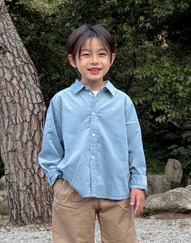 [KIDS] 코듀로이 레귤러핏 셔츠 라이트 블루