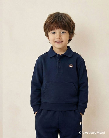 [KIDS] 네이비 조거 스웻 티셔츠
