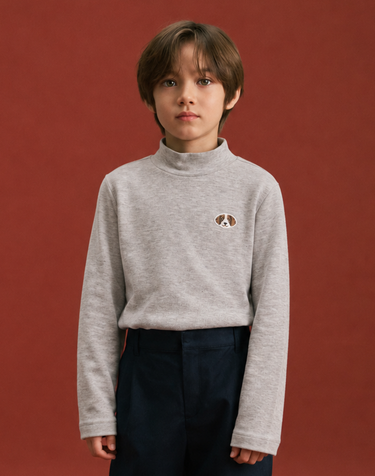 [KIDS] 모크넥 따땃 티셔츠 그레이