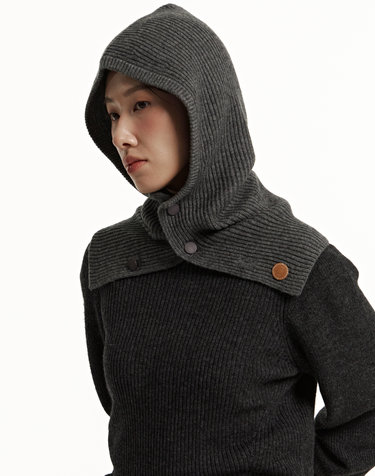 [Cashmere Blended] 그레이 캐시미어혼방 바라클라바