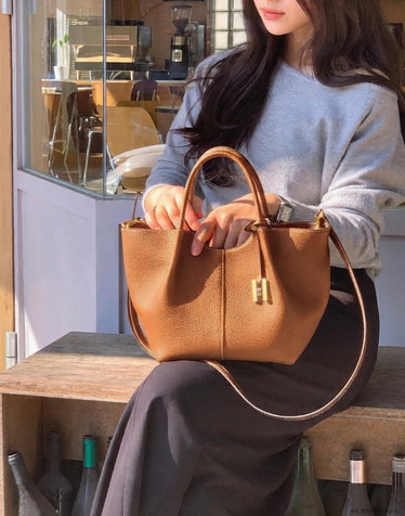 [H-Arco] 아르코 브라운 소프트 레더 토트 M
