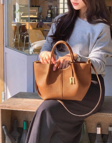 [완판재입고][H-Arco] 아르코 브라운 소프트 레더 토트 M