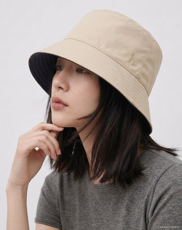 네이비 아이보리 콤비 리버시블 버킷햇