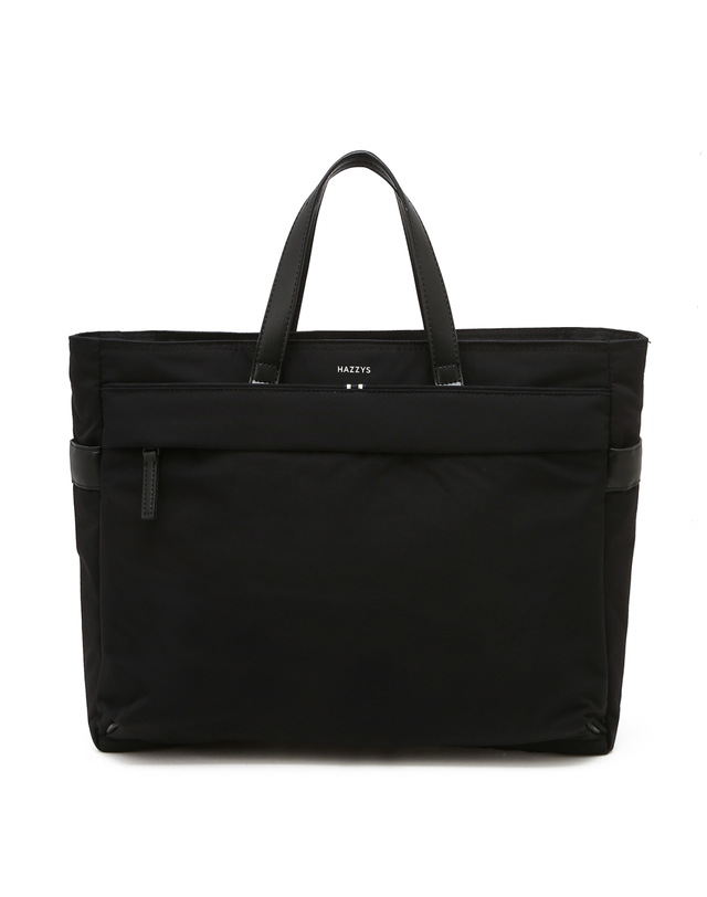 헤지스 액세서리 [14인치 노트북 수납][HATCH-BAG] 블랙 토트백 보스턴백 착용컷