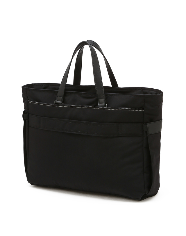 헤지스 액세서리 [14인치 노트북 수납][HATCH-BAG] 블랙 토트백 보스턴백 착용컷