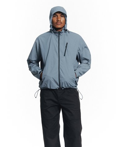 [HIS] 그레이시블루 나일론 윈드브레이커 재킷