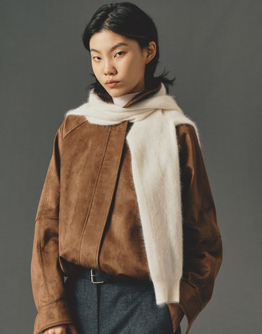 [HIS WOMEN] 브라운 스웨이드 블루종 점퍼