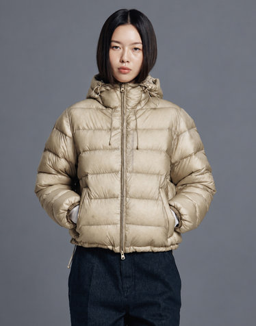 [고준희PICK][HIS WOMEN] 베이지 경량 구스 다운