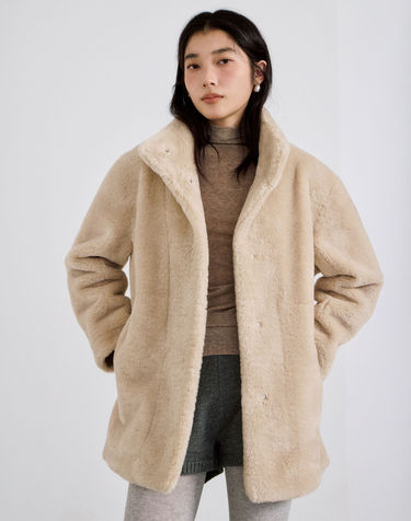 [HAVE HAZZYS][EXCLUSIVE] 밍크fur 페이크퍼 자켓 라이트베이지