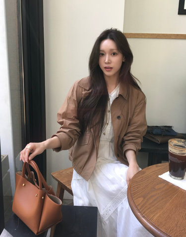 경량 헤링턴점퍼 카멜