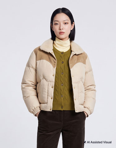 [단독선발매][HAZZYS X ROCKY MOUNTAIN FEATHERBED] Annelle Jacket 라이트베이지