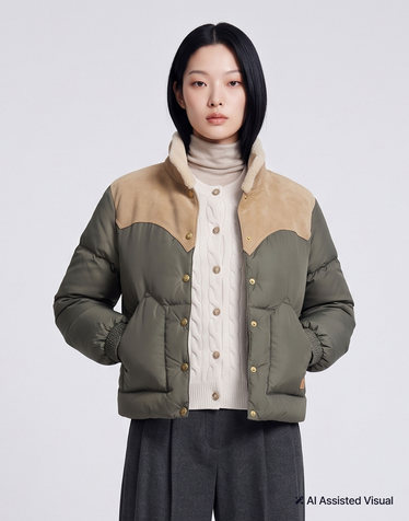 [단독선발매][HAZZYS X ROCKY MOUNTAIN FEATHERBED] Annelle Jacket 카키