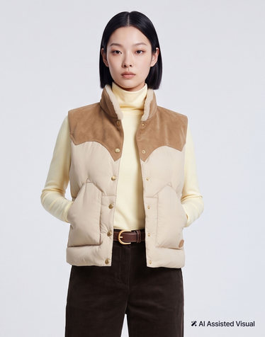 [단독선발매][HAZZYS X ROCKY MOUNTAIN FEATHERBED] Annelle Vest 라이트베이지