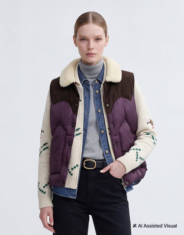 [HAZZYS X ROCKY MOUNTAIN FEATHERBED] Annelle Vest 다크바이올렛