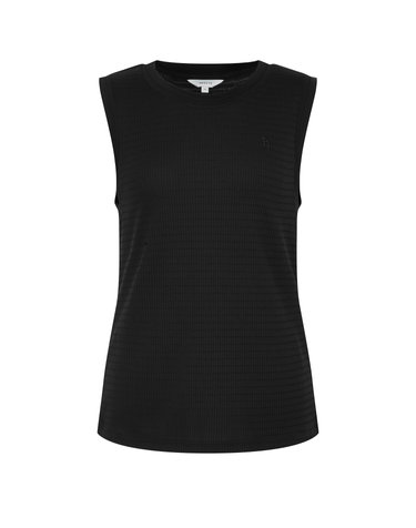 [LF단독특가]블랙 로고자수 면혼방 민소매티셔츠