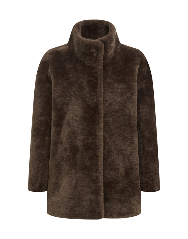 헤지스 여성 [HAVE HAZZYS][EXCLUSIVE] 밍크fur 페이크퍼 자켓 브라운 상세