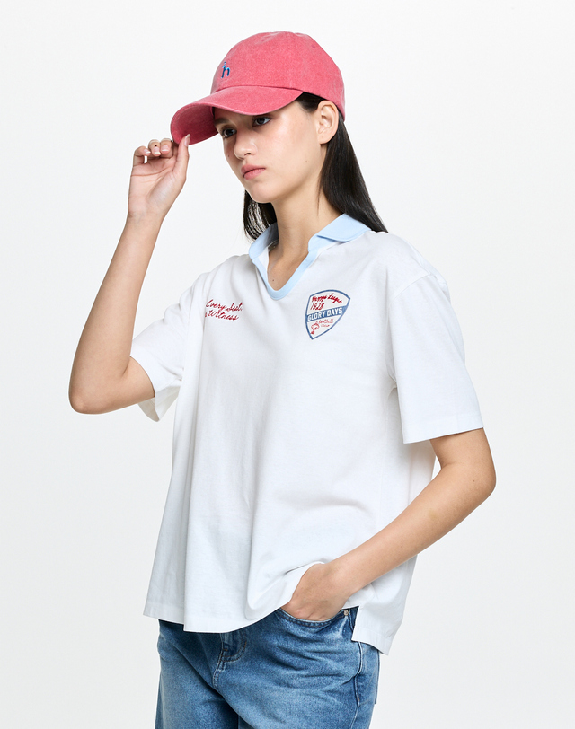 헤지스 여성 볼캡 레드 상세