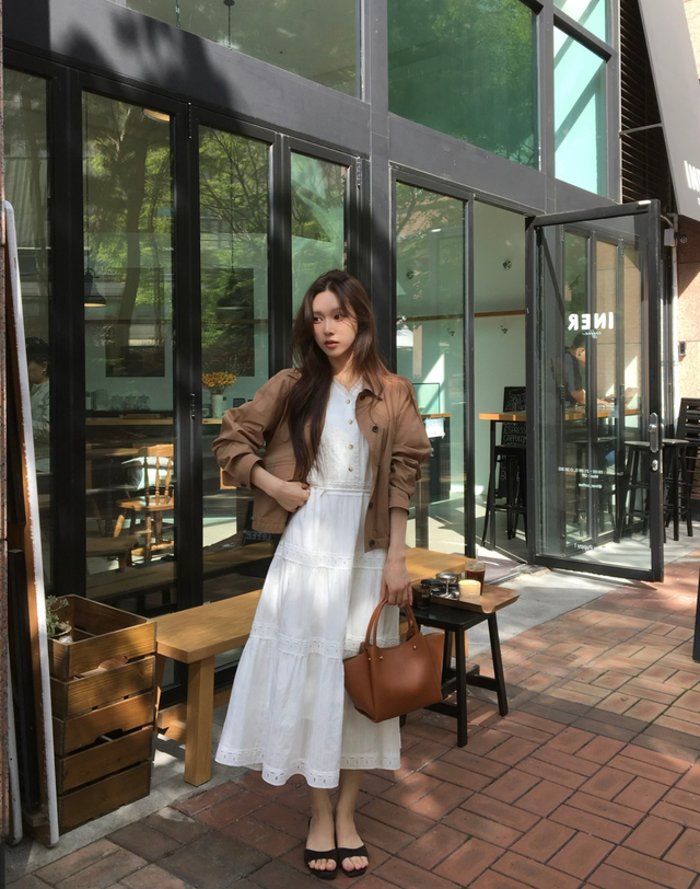 헤지스 여성 경량 헤링턴점퍼 카멜 캐멀 상세