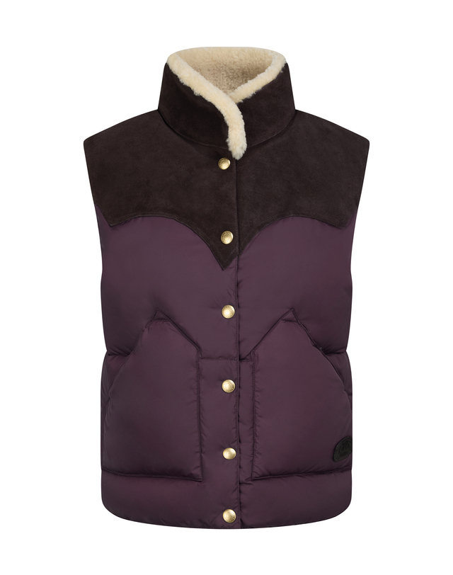 헤지스 여성 [HAZZYS X ROCKY MOUNTAIN FEATHERBED] Annelle Vest 다크바이올렛 진한 바이올렛 상세