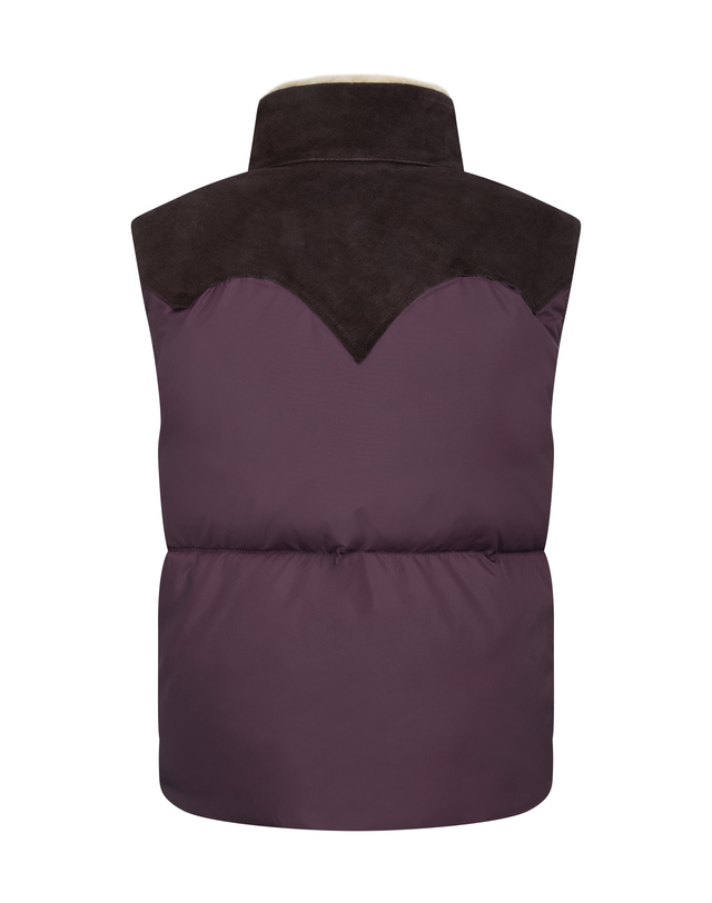 헤지스 여성 [HAZZYS X ROCKY MOUNTAIN FEATHERBED] Annelle Vest 다크바이올렛 진한 바이올렛 상세