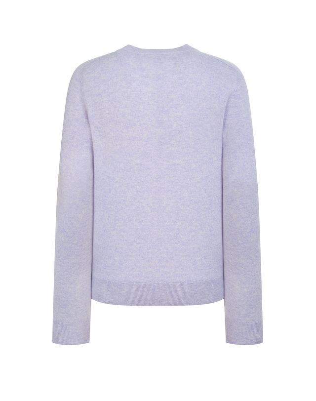 헤지스 여성 [프리미엄] 캐시미어100 라운드넥 풀오버 라이트바이올렛 밝은 바이올렛 상세