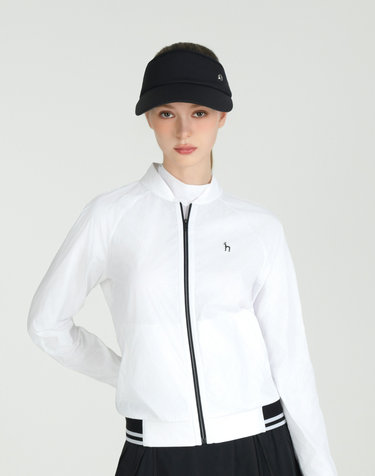화이트 여성 펀칭 블루종