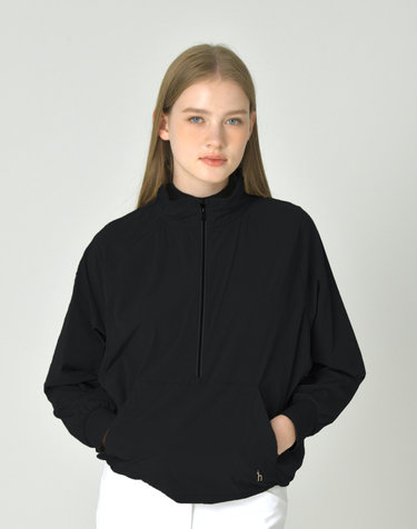 [ONLINE EXCLUSIVE]블랙 여성 포켓 집업 아노락 점퍼
