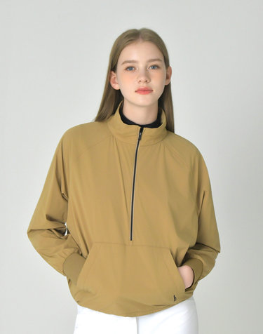 [ONLINE EXCLUSIVE]카멜 여성 포켓 집업 아노락 점퍼