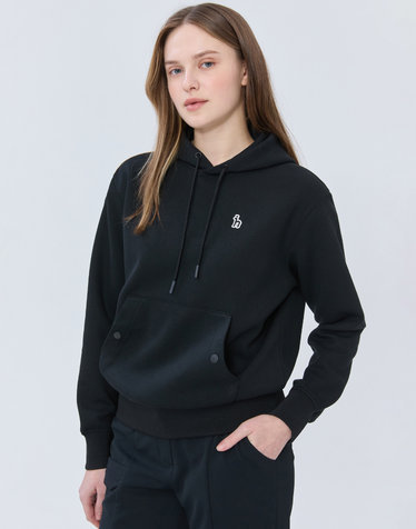 [ONLINE EXCLUSIVE] 블랙 여성 소프트터치 후드 스웨트 셔츠