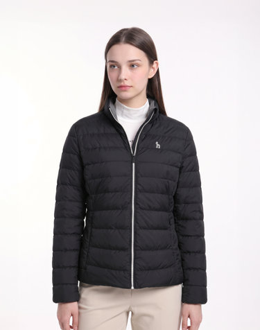 [ONLINE EXCLUSIVE] 블랙 여성 에센셜 경량 구스다운 패딩 점퍼