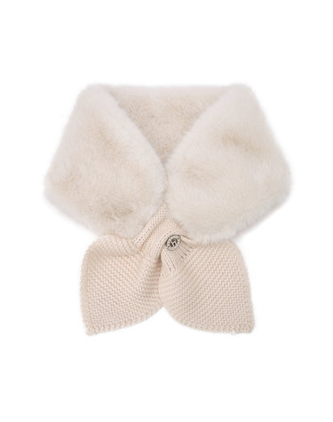 [ONLINE EXCLUSIVE] 아이보리 여성 밍크라이크 퍼 넥워머