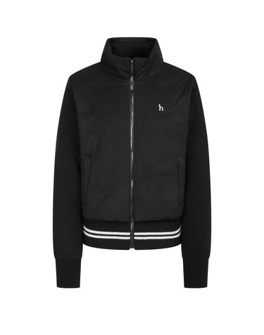 [ONLINE EXCLUSIVE] 블랙 여성 하이브리드 구스다운 점퍼