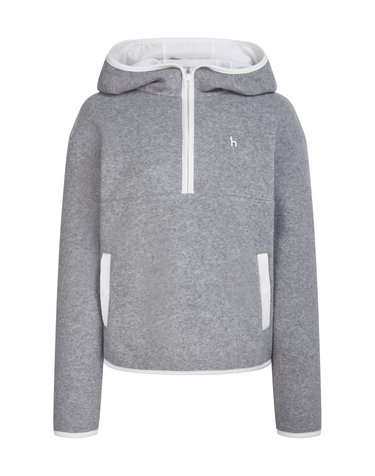[ONLINE EXCLUSIVE] 그레이 여성 쿼터집 후드티셔츠