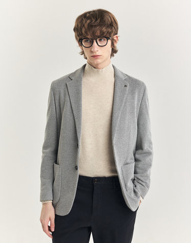 [클리어런스][WAFFLE JERSEY] [MAGGIA] 그레이 소프트 져지 자켓