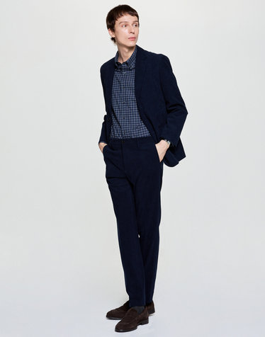 [CORDUROY] 네이비 폴리 코듀로이 셋업 자켓