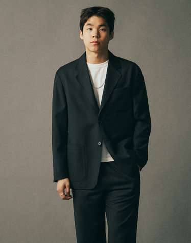[단독특가] 블랙 패턴 울 자켓