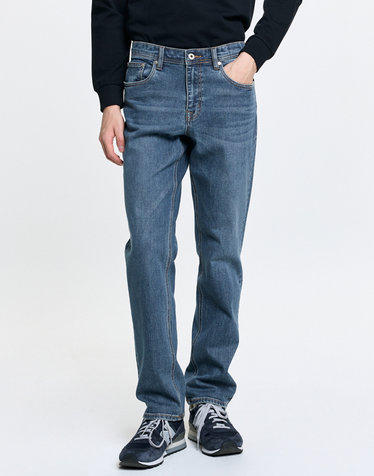 [SLIM] 중청 워싱 스트레치 데님