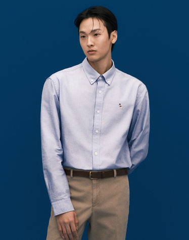블루 옥스포드 셔츠