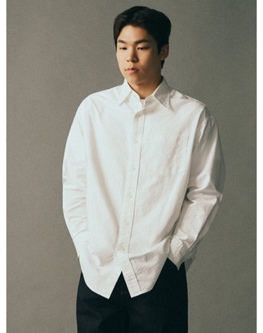 [HIS]화이트 옥스포드 셔츠